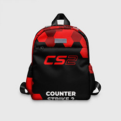 Детский рюкзак Counter Strike 2 - red gradient по-центру, цвет: 3D-принт