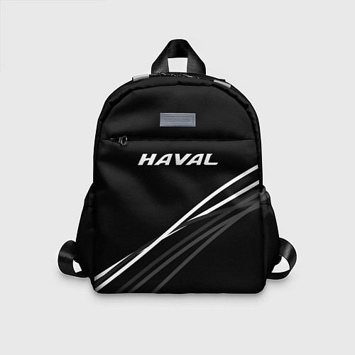 Детский рюкзак Haval чёрный с полосами / 3D-принт – фото 1