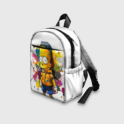 Детский рюкзак Рисунок красками Барт Симпсон, цвет: 3D-принт — фото 2