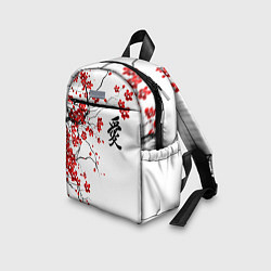 Детский рюкзак Сакура с иероглифом Любовь, цвет: 3D-принт — фото 2