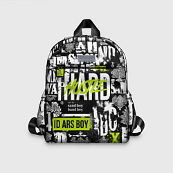 Детский рюкзак Паттерн с надписями хасл, цвет: 3D-принт