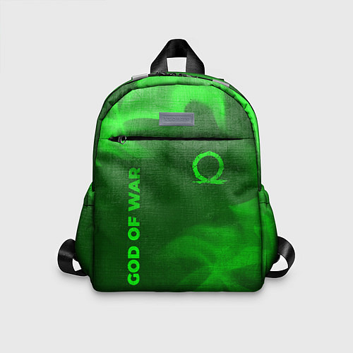 Детский рюкзак God of War - green gradient вертикально / 3D-принт – фото 1