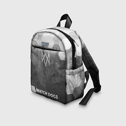 Детский рюкзак Watch Dogs - grey gradient по-центру, цвет: 3D-принт — фото 2