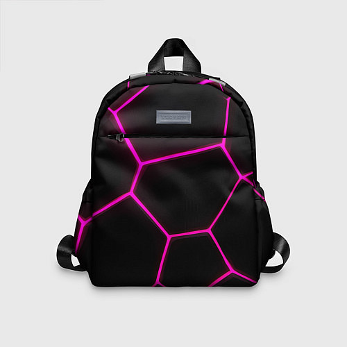 Детский рюкзак Черные соты текстура / 3D-принт – фото 1