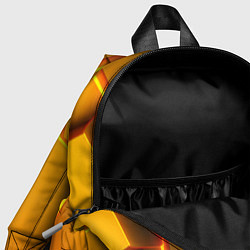 Детский рюкзак Желтые неоновые соты - текстура, цвет: 3D-принт — фото 2