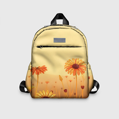 Детский рюкзак Цветы на закате / 3D-принт – фото 1