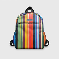 Детский рюкзак Разноцветная полоска, цвет: 3D-принт