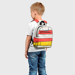 Детский рюкзак Красные полоски, цвет: 3D-принт — фото 2