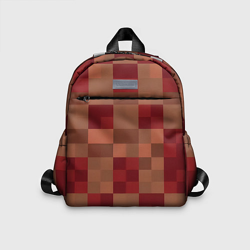Детский рюкзак Бордовые пиксели / 3D-принт – фото 1