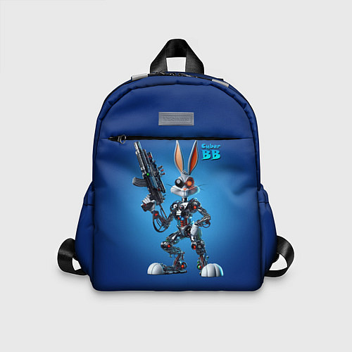 Детский рюкзак Cyborg Bugs Bunny with a gun - ai art fantasy / 3D-принт – фото 1