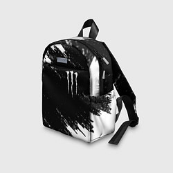 Детский рюкзак Monster energy краски штрихи белые, цвет: 3D-принт — фото 2