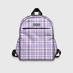 Детский рюкзак Checkered light purple, цвет: 3D-принт
