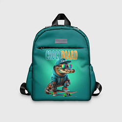 Детский рюкзак Croco cub is a cool skateboarder, цвет: 3D-принт