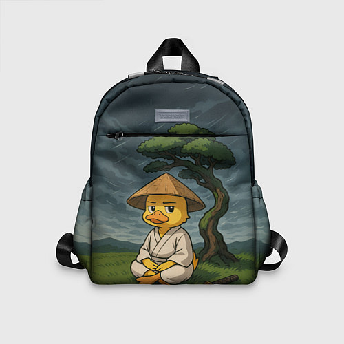 Детский рюкзак Утенок самурай - медитация / 3D-принт – фото 1