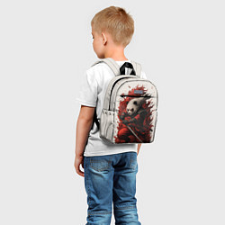 Детский рюкзак Демоническая панда самурай - нейроарт, цвет: 3D-принт — фото 2