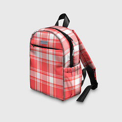Детский рюкзак Checked red white, цвет: 3D-принт — фото 2