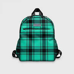 Детский рюкзак Checkered turquoise, цвет: 3D-принт