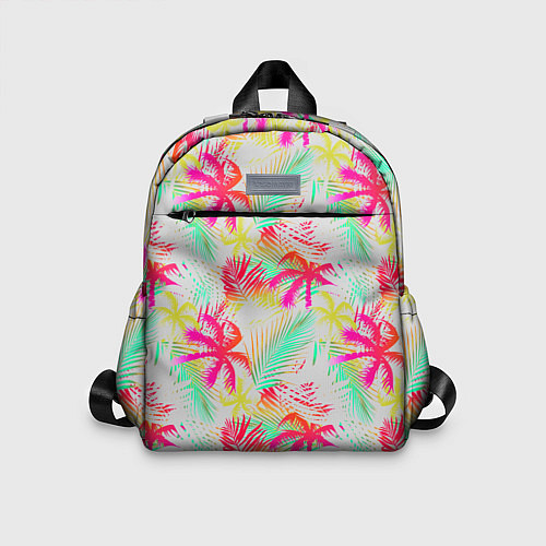 Детский рюкзак Palm yellow pink / 3D-принт – фото 1