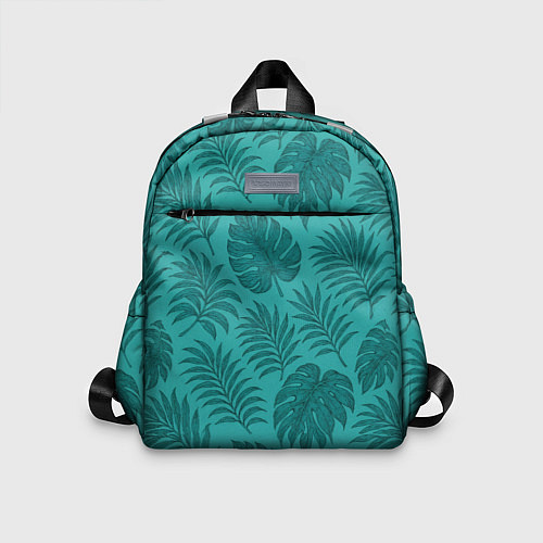 Детский рюкзак Тропические листья - паттерн / 3D-принт – фото 1
