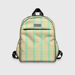 Детский рюкзак Color beige cage blue stripes