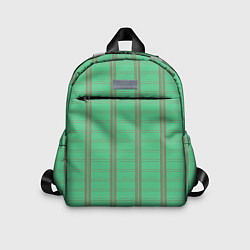Детский рюкзак Color green cage brown stripes, цвет: 3D-принт