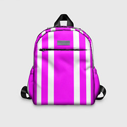 Детский рюкзак Color white pink stripes, цвет: 3D-принт