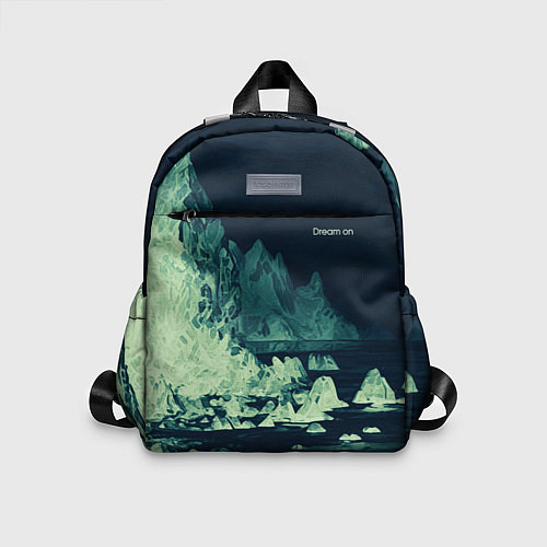 Детский рюкзак Dream on стилизованный скалистый берег / 3D-принт – фото 1