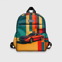 Детский рюкзак Спорткар ретрофутуризм поп-арт 1970-е