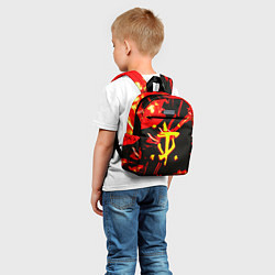 Детский рюкзак Doom огненный, цвет: 3D-принт — фото 2