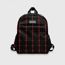 Детский рюкзак Color black red crosses, цвет: 3D-принт