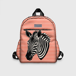 Детский рюкзак Зебра на оранжевых полосах