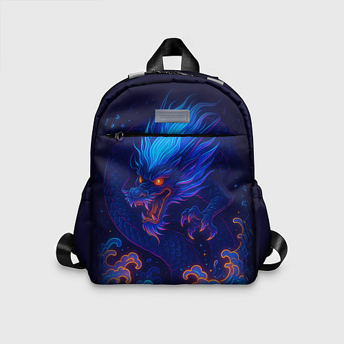 Детский рюкзак Неоновый дракон - нейроарт / 3D-принт – фото 1