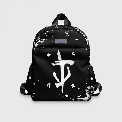 Детский рюкзак Doom белый всплеск красок / 3D-принт – фото 1