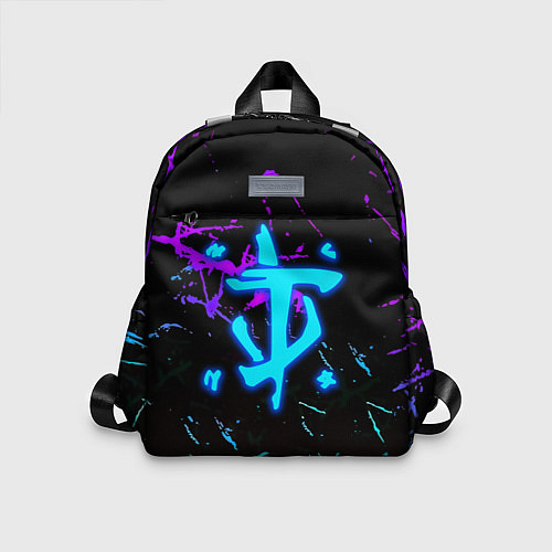 Детский рюкзак Doom неоновые штрихи / 3D-принт – фото 1