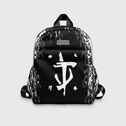 Детский рюкзак Doom краска белая текстура, цвет: 3D-принт