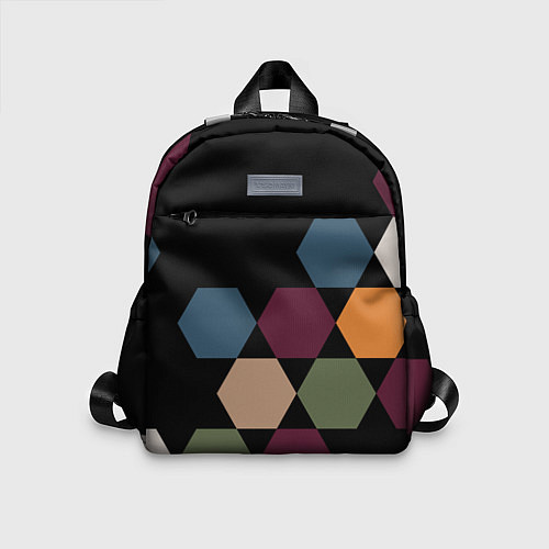 Детский рюкзак Honeycombs autumn colors / 3D-принт – фото 1