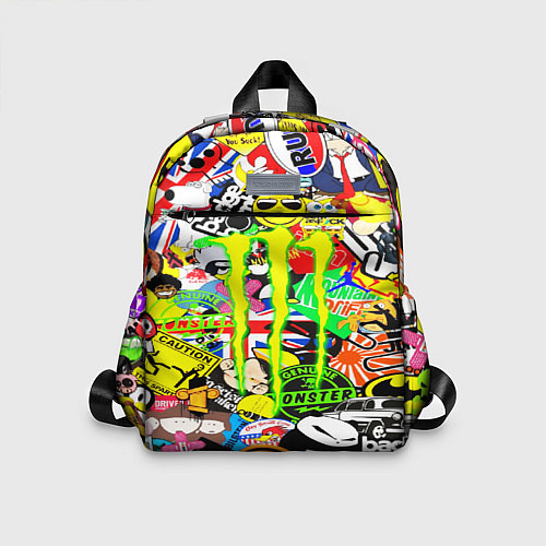 Детский рюкзак Monster energy бренды / 3D-принт – фото 1
