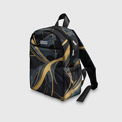 Детский рюкзак Мраморный узор с золотыми полосками, цвет: 3D-принт — фото 2