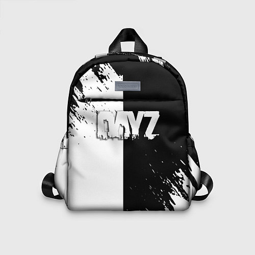 Детский рюкзак Dayz текстура черно белые краски / 3D-принт – фото 1