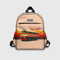 Детский рюкзак ПАЗ 652 ретро автобус поп-арт, цвет: 3D-принт