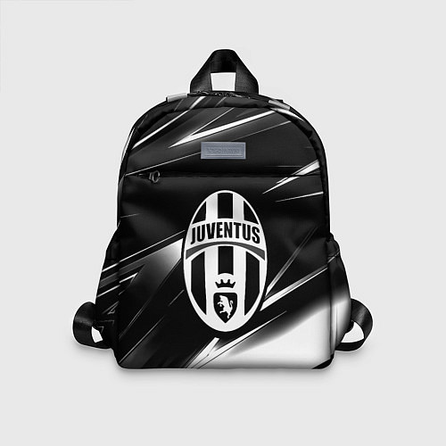 Детский рюкзак Juventus geometry stripes black / 3D-принт – фото 1