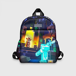 Детский рюкзак Майнкрафт - рейд в подземелье, цвет: 3D-принт
