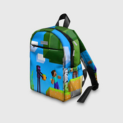 Детский рюкзак Эндермен помогает героям, цвет: 3D-принт — фото 2
