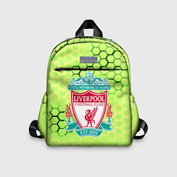 Детский рюкзак Ливерпуль кислотные соты, цвет: 3D-принт