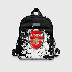 Детский рюкзак Арсенал черно белые краски, цвет: 3D-принт