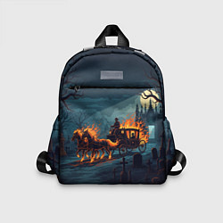 Детский рюкзак Призраки в горящей конной повозке, цвет: 3D-принт