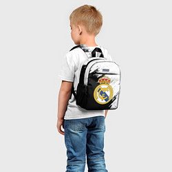 Детский рюкзак Real Madrid текстура штрихи, цвет: 3D-принт — фото 2