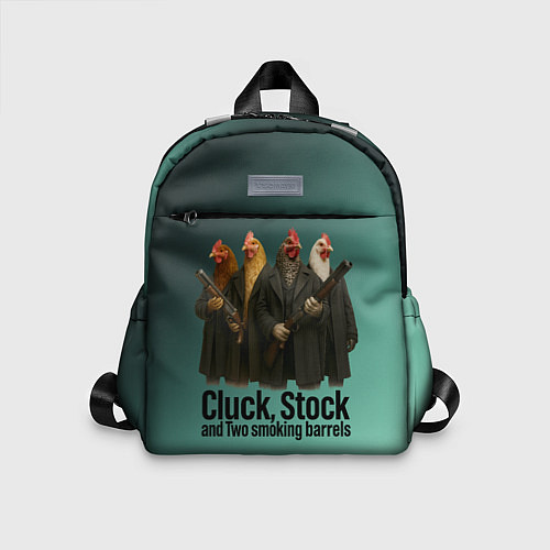 Детский рюкзак Петухи - карты деньги два ствола / 3D-принт – фото 1