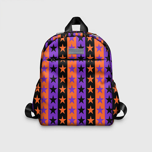 Детский рюкзак Звёзды Хэллоуина паттерн полосатый / 3D-принт – фото 1