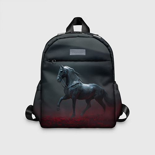 Детский рюкзак Конь в красном поле / 3D-принт – фото 1
